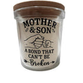 Mother & Son A Bond That Can't Be Broken Scented Candle Jar with Cork Lid Perfect Gift for Mothers Day
