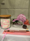 Mother’s Day Gift Set World’s Best Mum Vanilla Candle Plaque Pen and Keyring