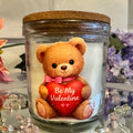 Valentine’s Day Teddy Bear Vanilla Candle Be My Valentine Gift Romantic Present