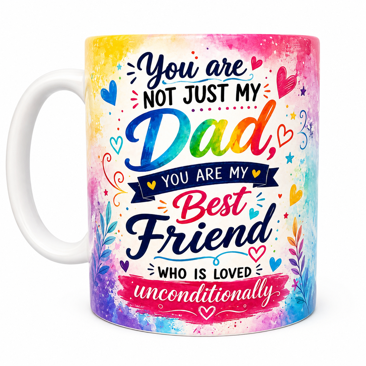 Dad Best Friend Ceramic Mug | Heartfelt Father’s Day Birthday Christmas Tea Coffee Gift Cup & Dad