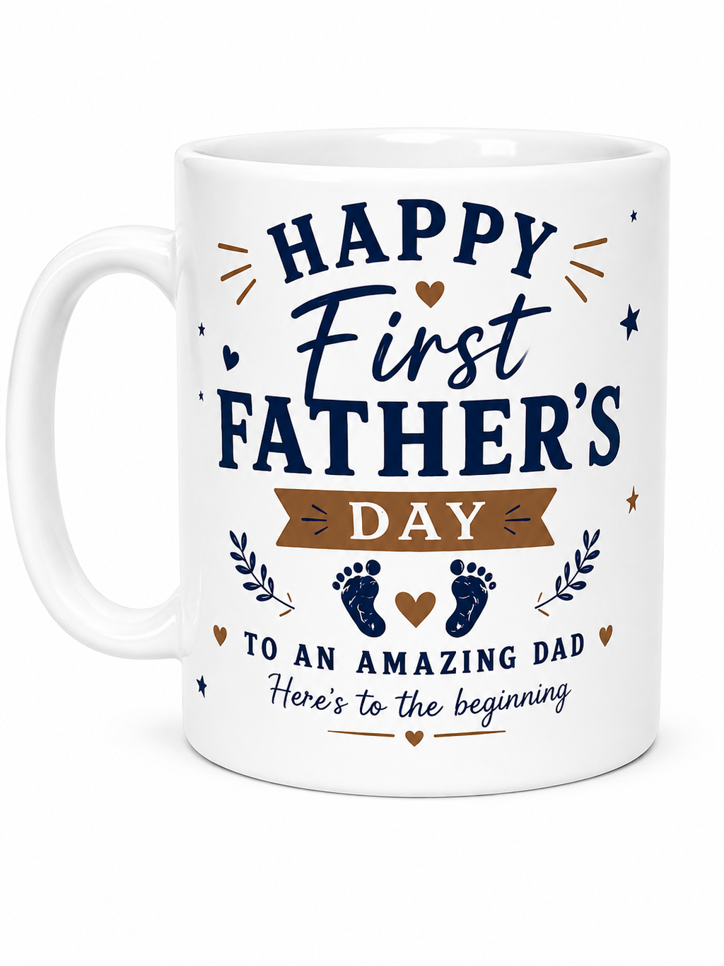 Happy First Father’s Day Ceramic Mug | New Dad Tea & Coffee Gift Cup for First-Time Fathers