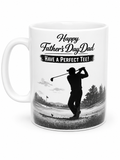 Happy Father’s Day Dad Golf Ceramic Mug | Golfer Tea & Coffee Gift Cup for Golf Loving Dads