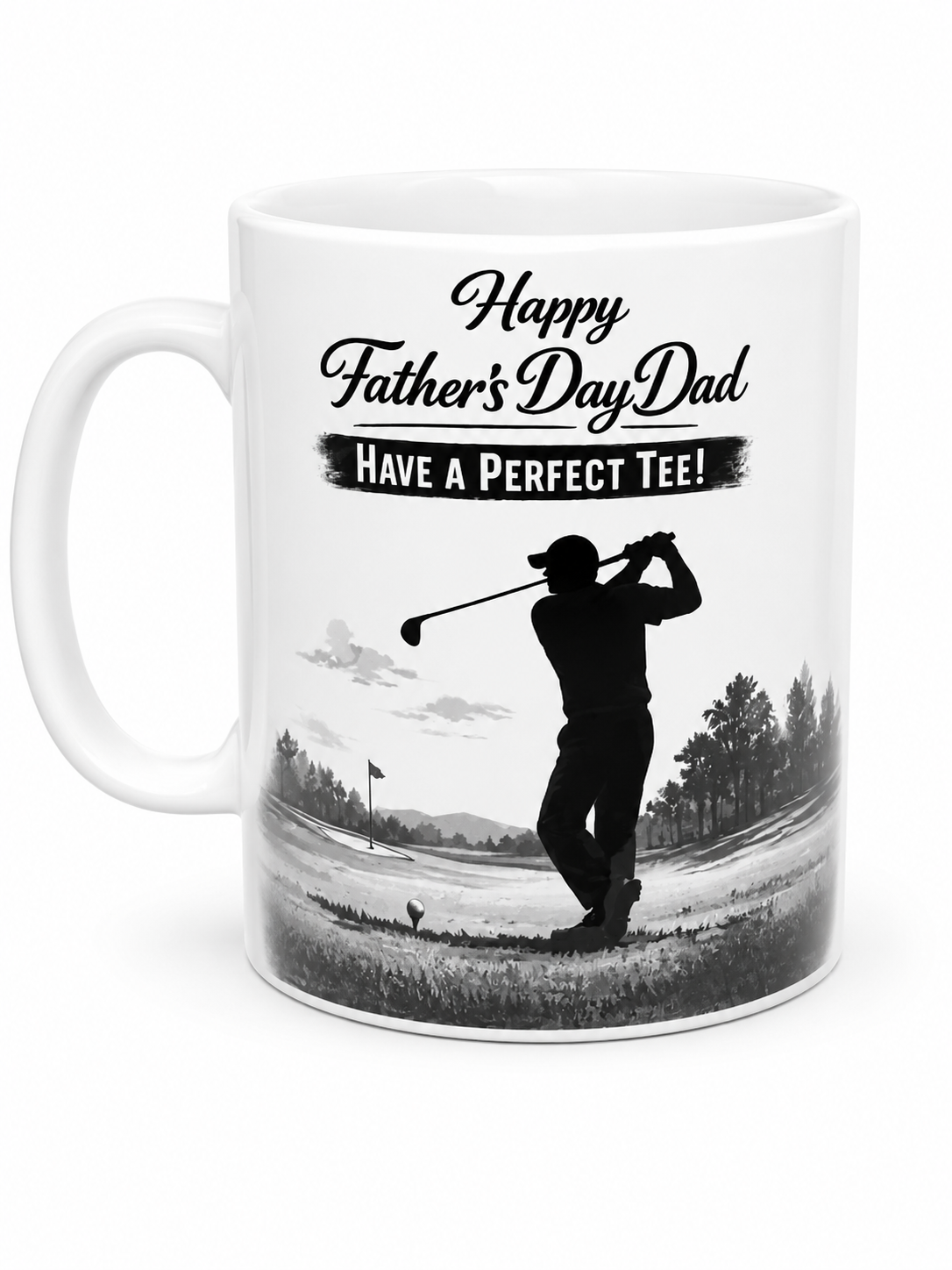 Happy Father’s Day Dad Golf Ceramic Mug | Golfer Tea & Coffee Gift Cup for Golf Loving Dads
