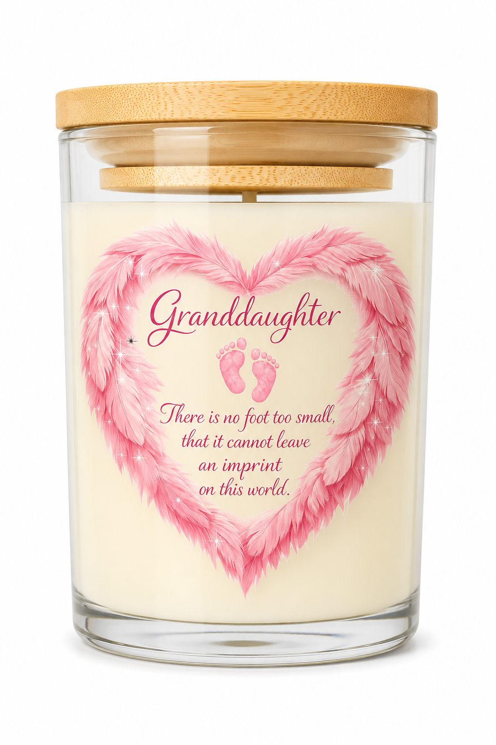 Granddaughter Memorial Candle – Baby Loss Remembrance Gift | Sympathy Candle | Angel Baby Memorial Keepsake | Bereavement Gift