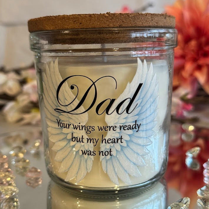 Dad Memorial Vanilla Scented Candle