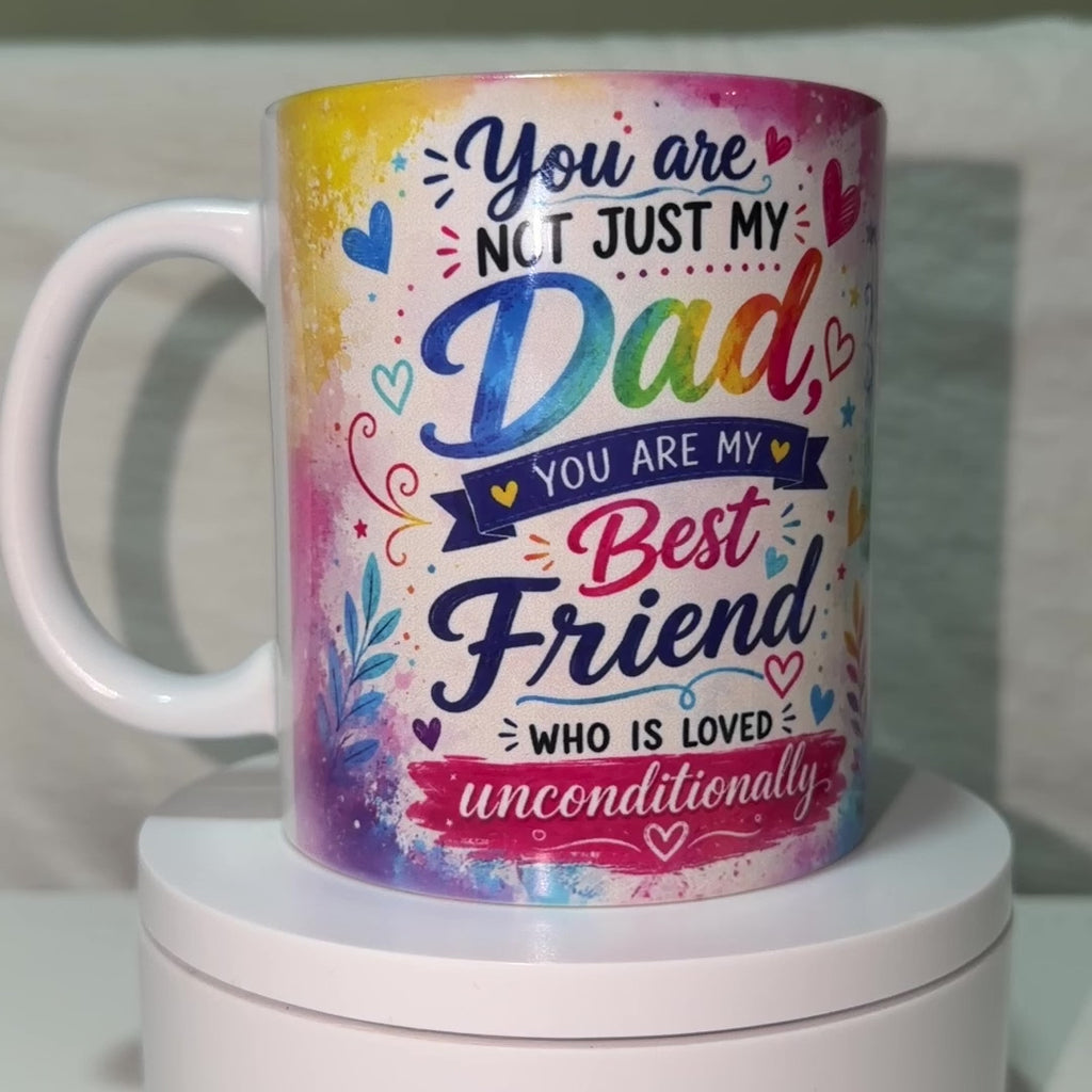Dad Best Friend Ceramic Mug | Heartfelt Father’s Day Birthday Christmas Tea Coffee Gift Cup & Dad