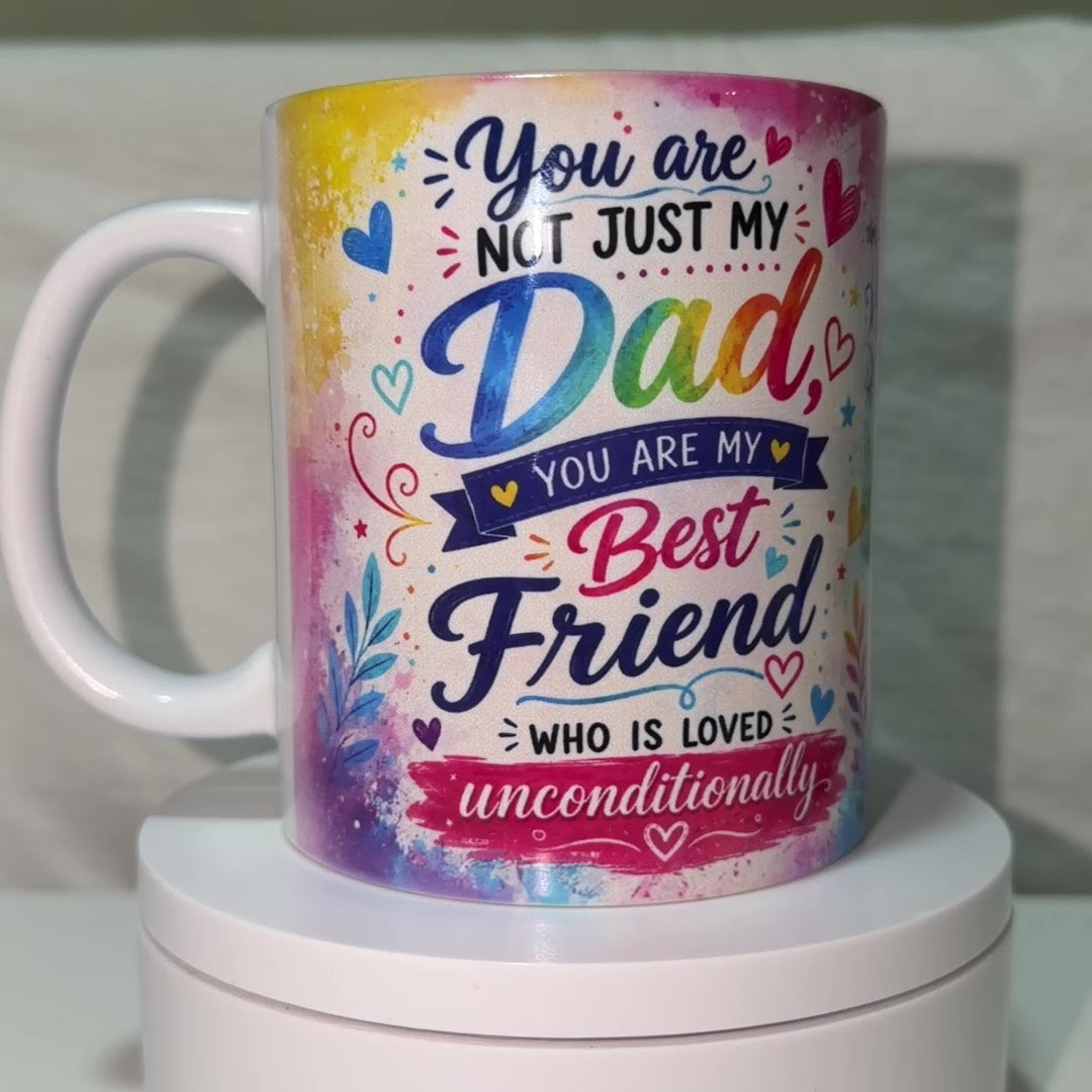 Dad Best Friend Ceramic Mug | Heartfelt Father’s Day Birthday Christmas Tea Coffee Gift Cup & Dad